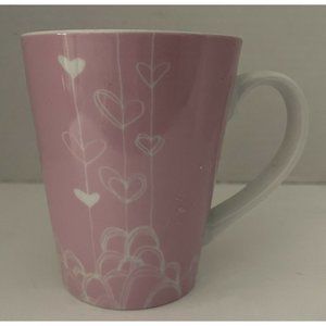Starbucks Heart Strings Pink Coffee Mug Cup 2014 (Used/EUC) Vallentine's Day